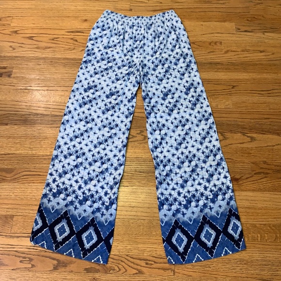 Beachlunchlounge BlueWhite Wide-Leg Pant sz:S - Picture 5 of 7